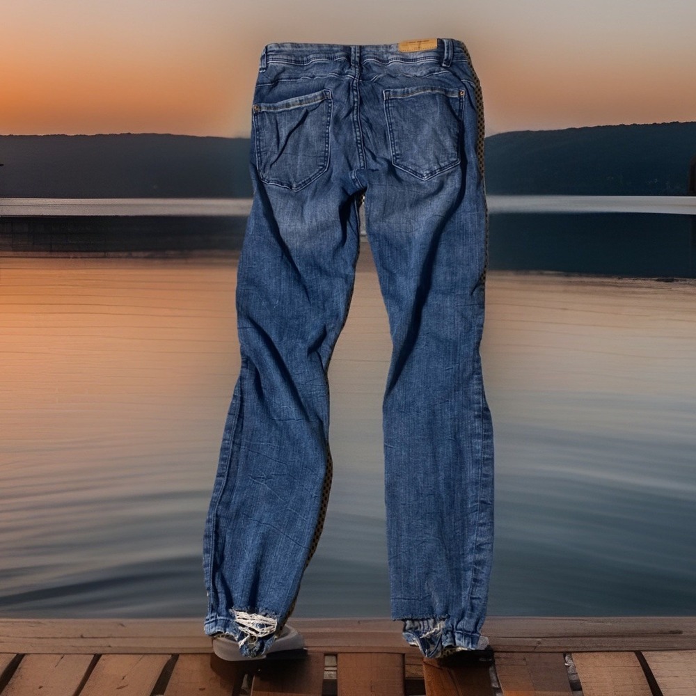 Zara Jegging Jeans Womens 6 Distressed  Trafaulic Denim wear